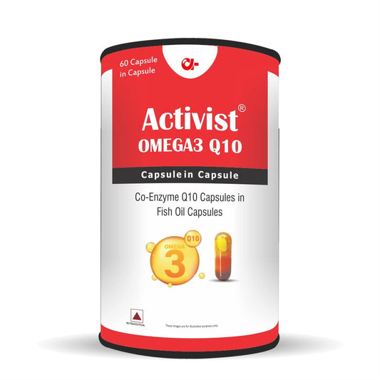 Activist Omega3 Q10 Liquid Capsule in fish oil capsule/Nutritional Dietary Supplement for Men, Women, Adult (60 Liquid Capsule)