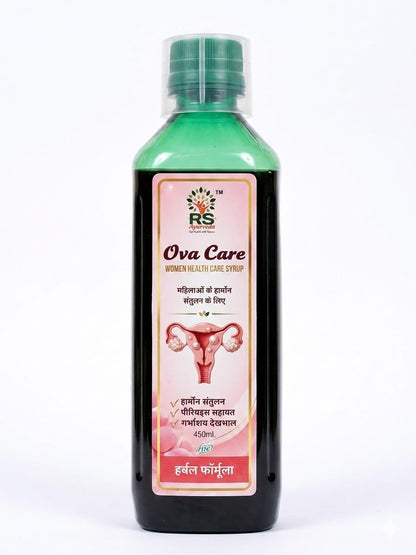 RS Ayurveda Ova Care Women Health Care Syrup | Herbal Women Wellness Formula | Hormonal Balance Support | 450ml