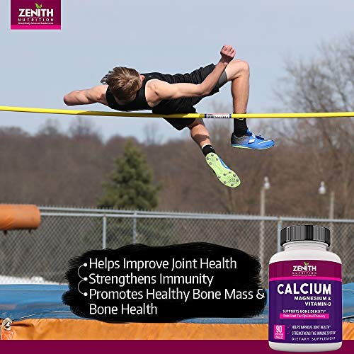 Zenith Nutrition Calcium Magnesium & Vitamin-D 90 Veg capsules | Joint Health | Bone Health