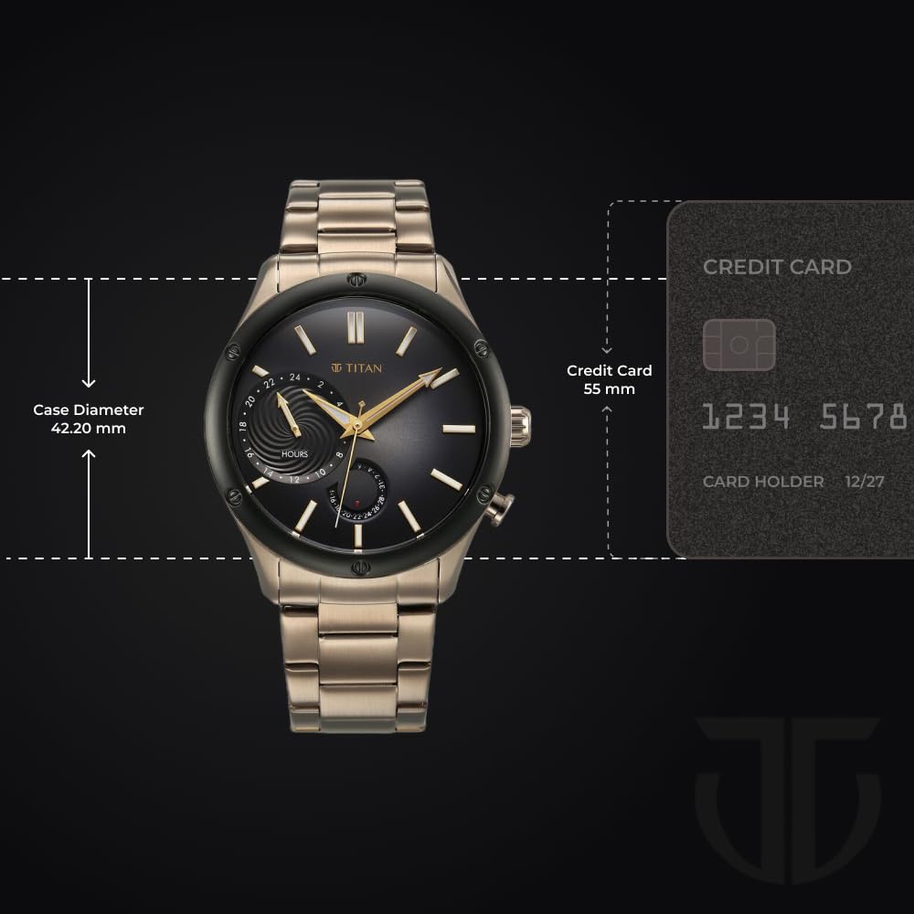 Titan Regalia Stellar Quartz Multifunction Brown Dial Stainless Steel S- image 2