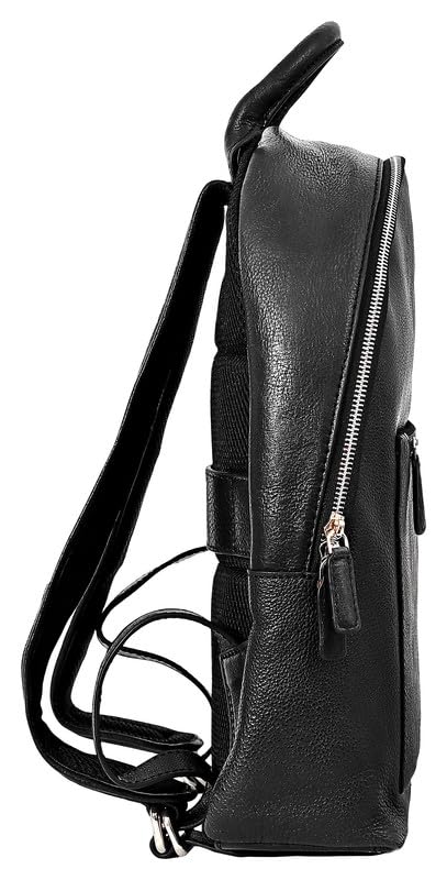 eske Sebastian - Genuine Leather Unisex 30 L Backpack - Fits Upto 13" Inch Laptop - Trolley Strap - Water Resistant - Spacious Compartment - Adjustable Strap