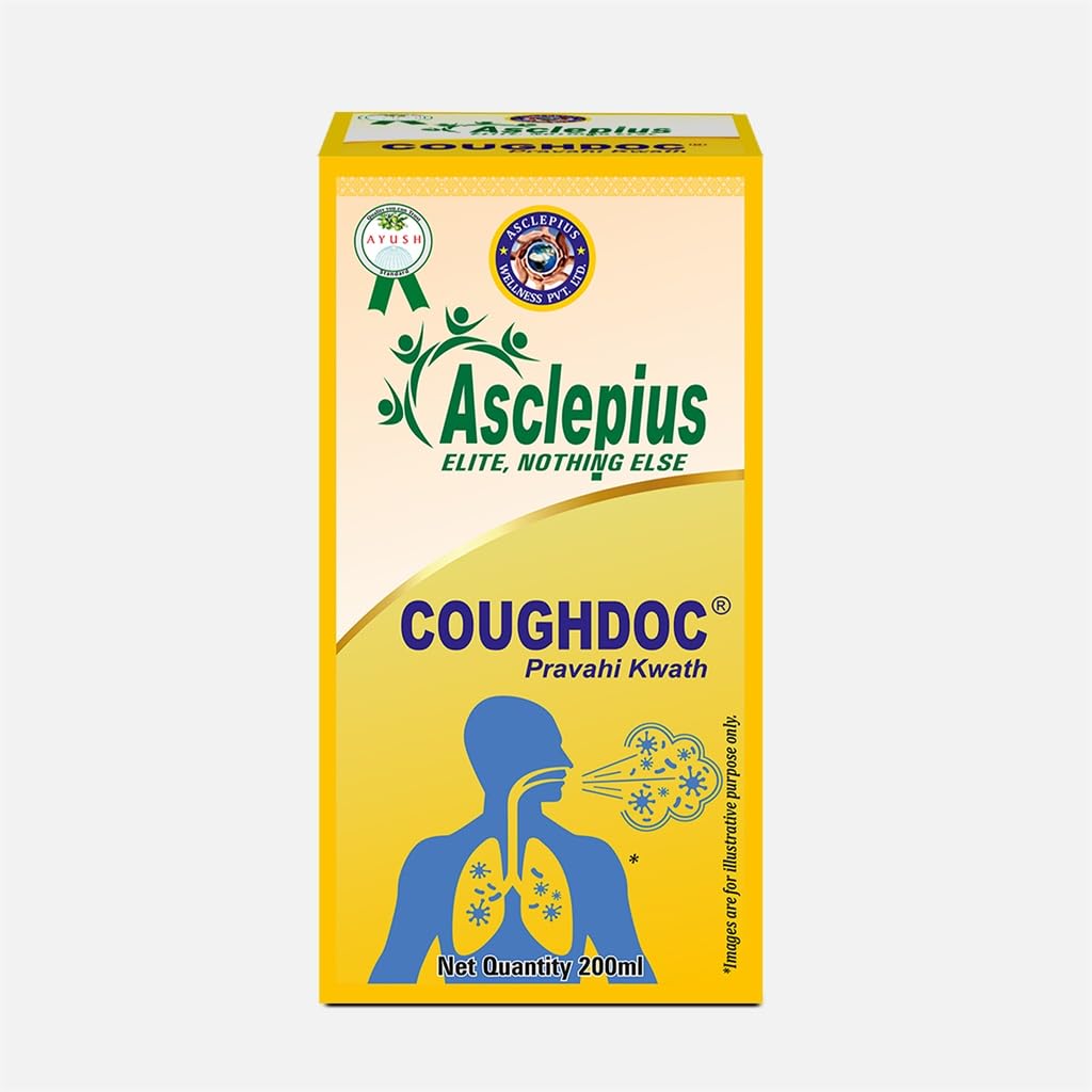Kirti Health Care Coughdoc Pravahi Kwath Ayurvedic Herbal Liquid Blend for Seasonal Wellness Support and Traditional Dietary Care, 200ml