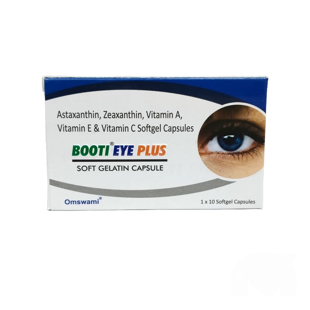 Om Swami Booti Eye Plus Soft Gelatin Capsules – 10 Softgels Each, Pack of 4