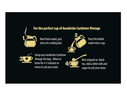 Goodricke Castleton Vintage Darjeeling Tea Bags 100 Count | Premium Single Estate Whole Leaf | Black Tea |Muscatel is a Taste note | Exclusive Tea 180g