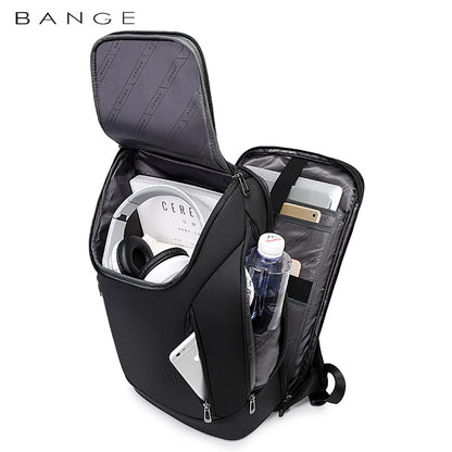 Red Lemon BANGE Captain Business Smart Backpack Water-Resistant 15.6 Inch Laptop Backpack with USB Charging Port,Travel Durable Backpack for Men and Women (Grey)