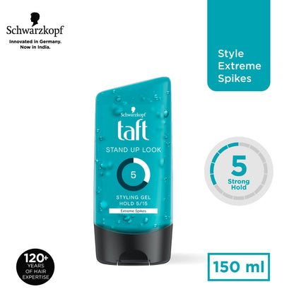 Schwarzkopf Taft Stand Up Look Hair Gel, for Extreme Spikes, Hold 5 with no stickiness