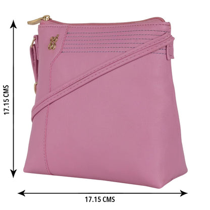 Baggit Women Pink Xs Size Tote Sling Bag | Ladies Stylish Casual Cross Body Purse Handbag