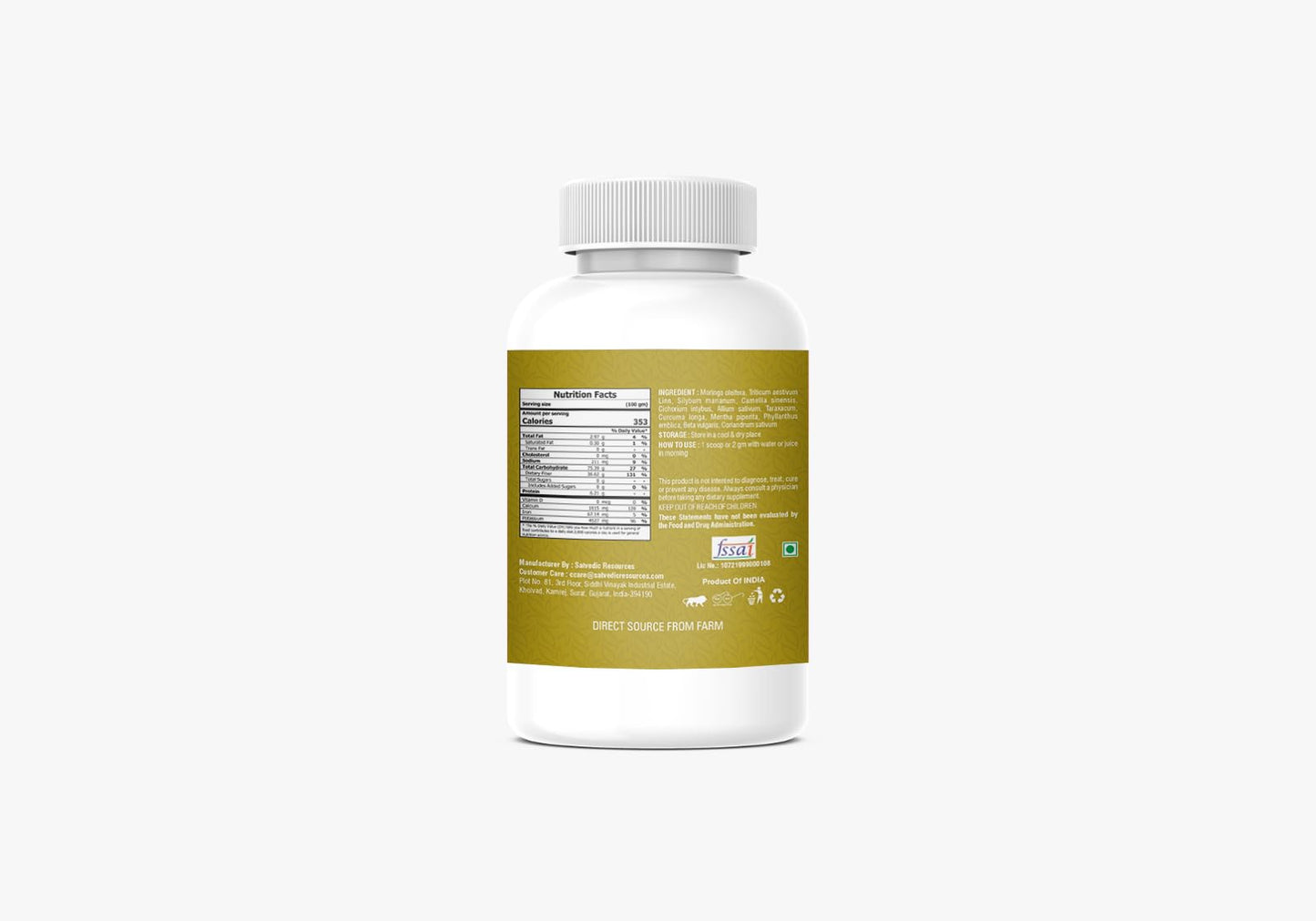 Sat Wellness Liver Detox Superfood Powder Herbal Supplements For Personal Health Care Improvement
