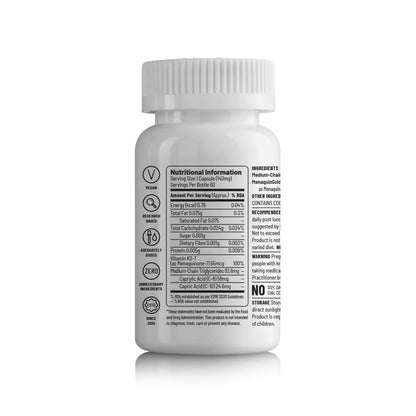 Unived Basics K2-7 | Plant-Based K2-7 as Menaquinone-7 (MenaquinGold) | Bone, Arterial, and Skeletal Muscle Health | 60 Vegan Capsules