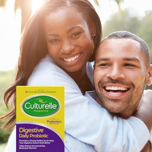 Culturelle Daily Probiotic, Digestive Health Capsules | Works Naturally with Your Body to Keep Digestive System in Balance | With the Proven Effective Probiotic | Packaging May Vary (30 Count)