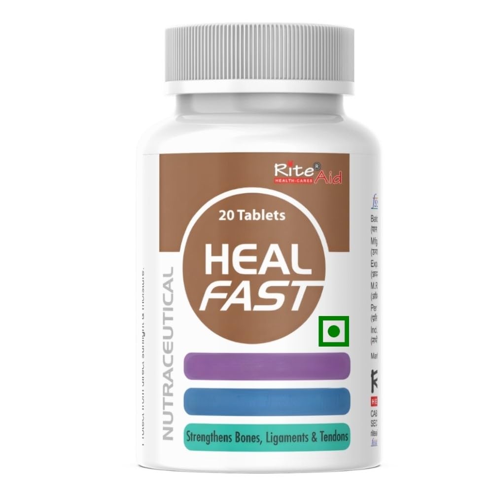 RITE AID HEALTH CARES Heal Fast Nutraceutical Tablets 20 Count | Bone Wellness Supplement with Calcium to Help Support Daily Bone, Ligament and Tendon Nutrition