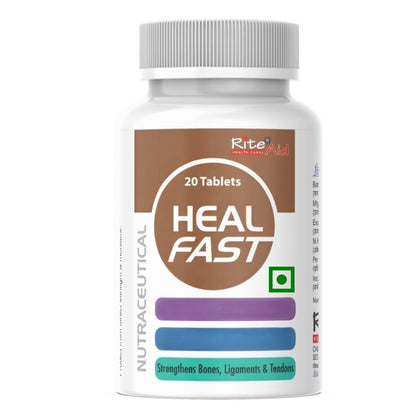 RITE AID HEALTH CARES Heal Fast Nutraceutical Tablets 20 Count | Bone Wellness Supplement with Calcium to Help Support Daily Bone, Ligament and Tendon Nutrition