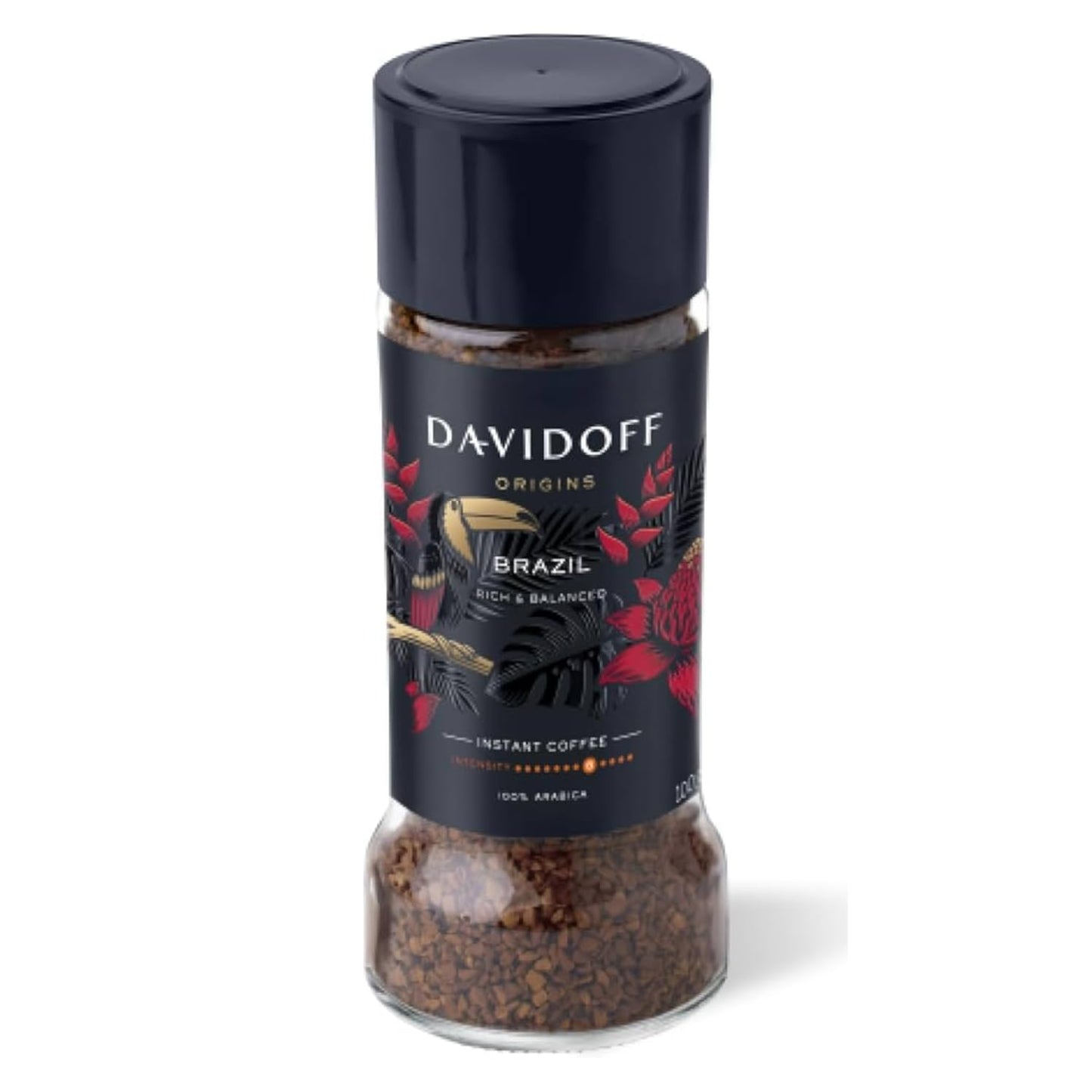 David off Origins Brazil Flavour Instant Coffee, 3.53 Oz 100 G, Granule, Glass Bottle (Imported)