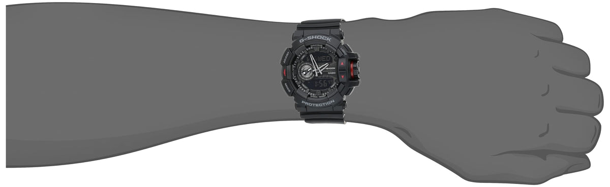 Casio G-Shock GA-400-1BHDR Black & Red Analog-Digital Dial Black Resin Strap Men's Watch Shock and 200M Water Resistant G566