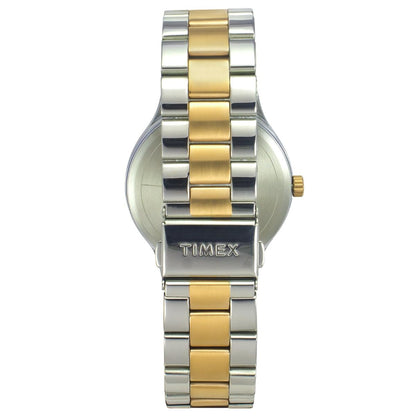 TIMEX Analog Watch for man with Silver Round Dial & Two Tone Stainless Steel Bracelet Band Water Resistant Men's Wrist Watches - TWEG18422