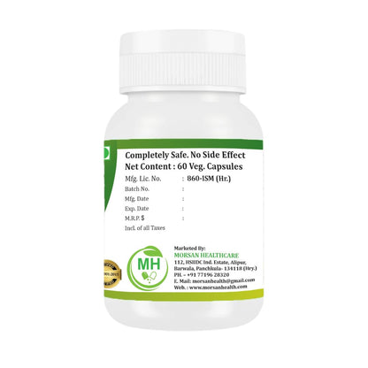 Morsan Healthcare Papaya Leaf Capsules 500 mg – 60 Veg Capsules | Herbal Supplement | Natural Papaya Extract | Vegan-Friendly | Plant-Based Formula | Made in India| (PACK OF 1)