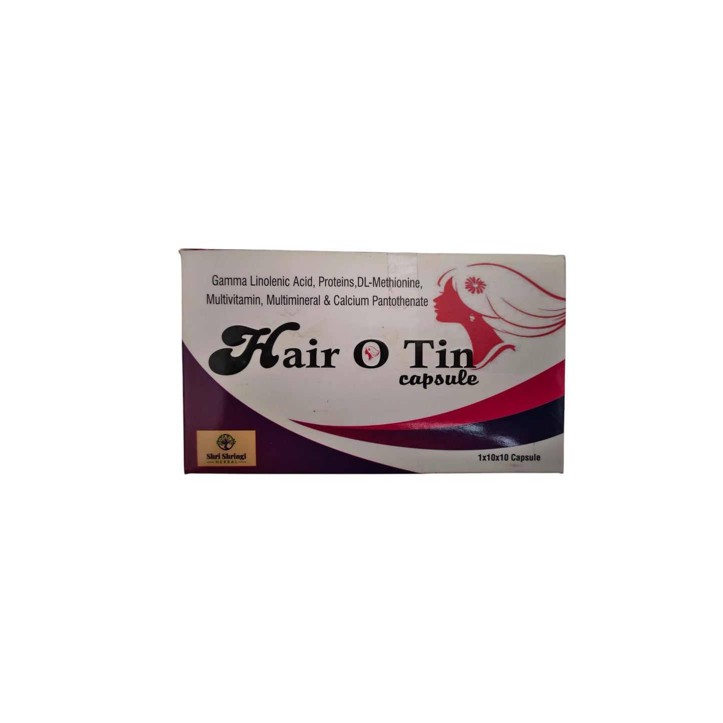 Hair O Tin Hair Growth Supplement Capsules with Gamma Linolenic Acid, Multivitamins and Multiinerals, & calcium10 Capsules