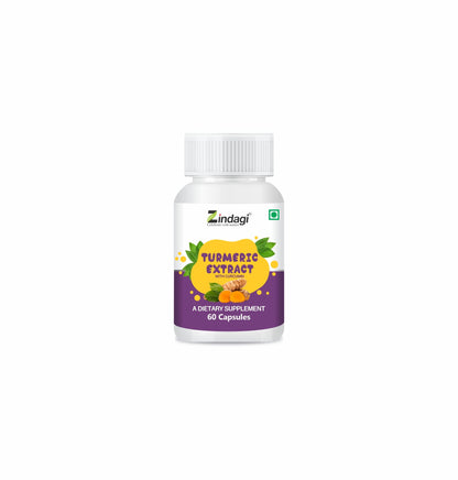 Zindagi 100% Pure Ashwagandha Extract Capsules and Turmeric Extract Capsules With Curcumin - Herbal Health Supplement For Diabetic - Maintain Healthy Joints(Combo Offer)