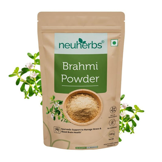 Neuherbs Organic Brahmi Powder (100 gm, Pack of 1) For Men & Women | Ayurvedic C
