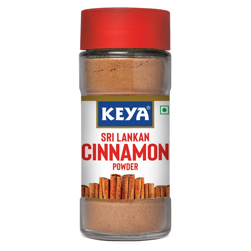 Keya Srilankan Certified Cinnamon Powder | Dalchini Powder | Ceylon Cinnamon | Non Cassia | Sourced from Sri Lanka | 100% Pure & Natural | Packed with Zero Preservatives or Additives | Indian Spices Aroma & Flavour | 45g