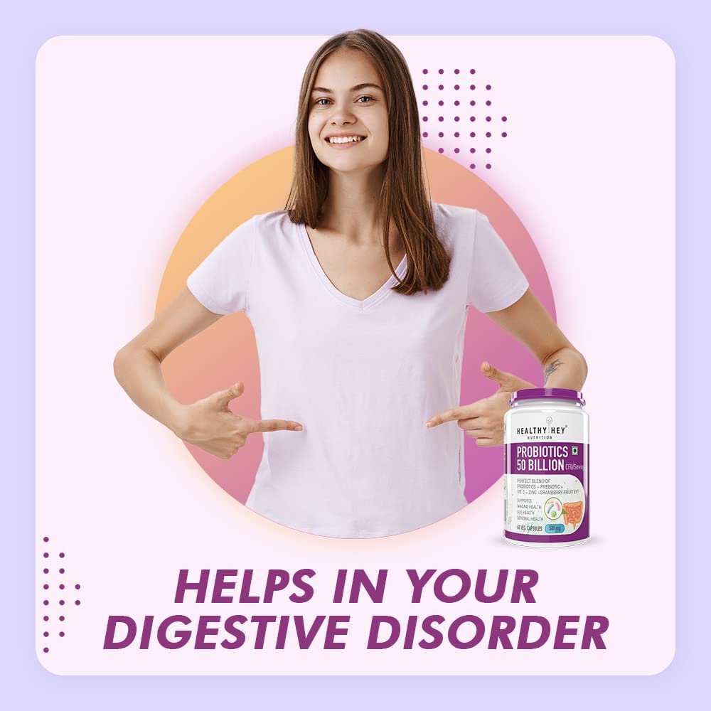 HealthyHey Nutrition Probiotics 50 Billion CFU Multi- Strains, 60 Veg.- image 5