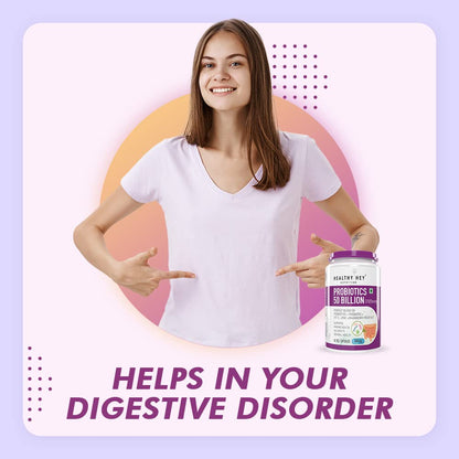 HealthyHey Nutrition Probiotics 50 Billion CFU Multi- Strains, 60 Veg.- image 5