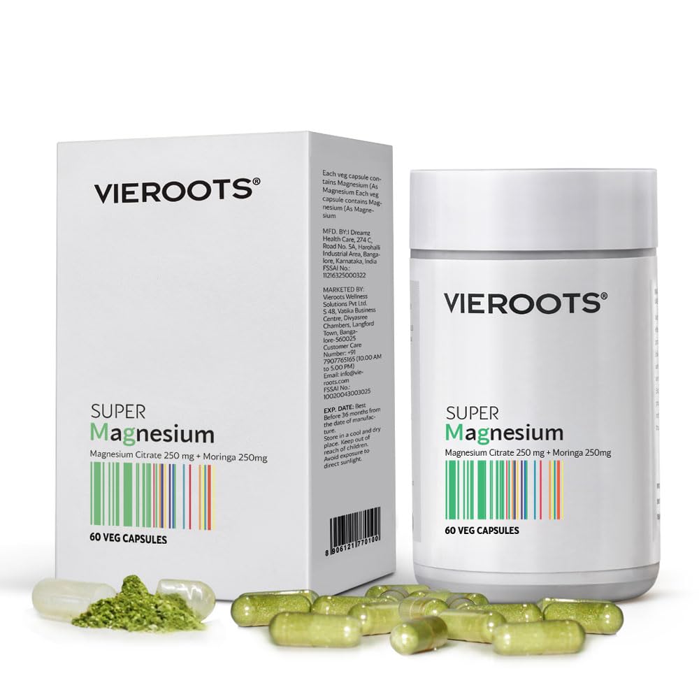 VIEROOTS Super Magnesium - Capsule, 60 Count