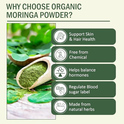 7DAYSNATURAL Sun-Dried Moringa with Giloy & Tulsi Powder – Pure Herbal- image 4