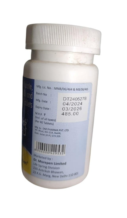 Calciquick CCD Calcium Citrate Malate, Vitamin D3 and Folic Acid Tablets, 40 Tablets