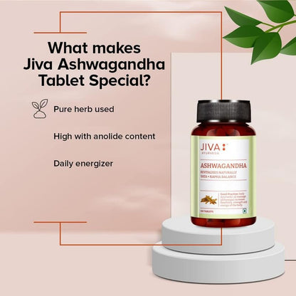 Jiva Ashwagandha Tablet | 100% Ayurvedic Formulation for Immunity And E- image 4