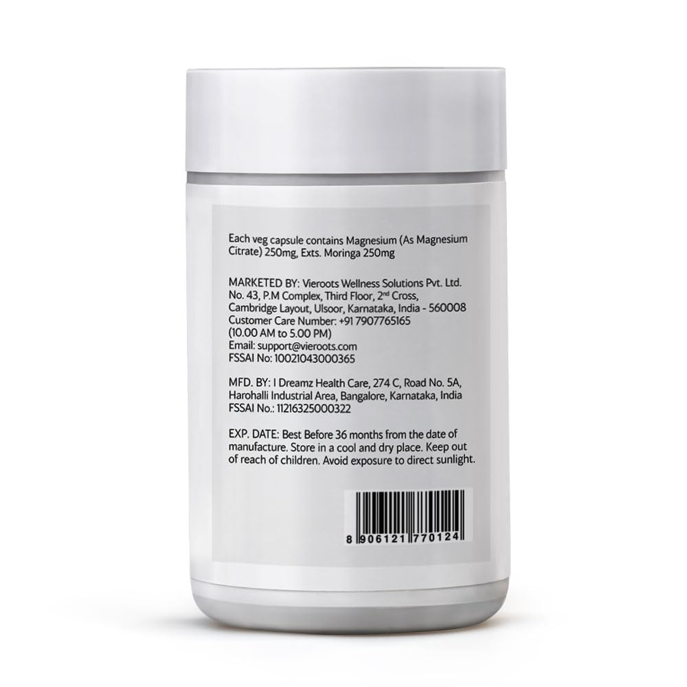 VIEROOTS Super Magnesium - Capsule, 60 Count