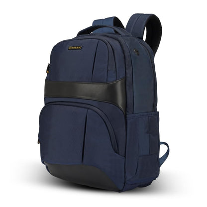 Travel Blue Supreme 17.3 Inch Laptop Backpack, 22.5 Litres, Water Resistant Travel & Office Backpack with Laptop Compartment, Power Bank Holder, Sunglasses Holder & Key Holder, Navy