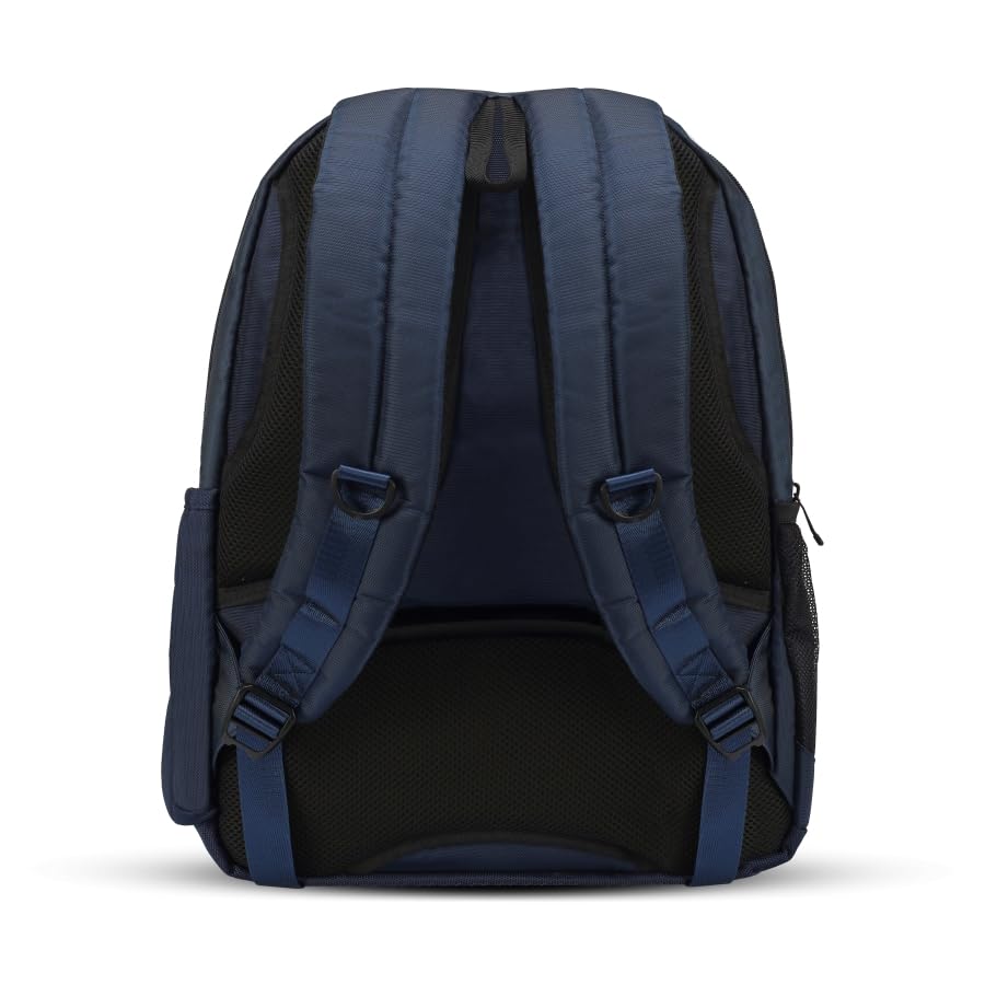Travel Blue Supreme 17.3 Inch Laptop Backpack, 22.5 Litres, Water Resistant Travel & Office Backpack with Laptop Compartment, Power Bank Holder, Sunglasses Holder & Key Holder, Navy