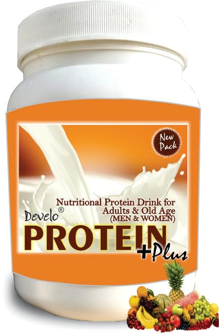 Develo Daily Triple Protein (Whey, Soy & Milk) Powder for Adults, Men & Women, Builds immunity, Muscle Strength, Energy – 1kg Mixed Fruit