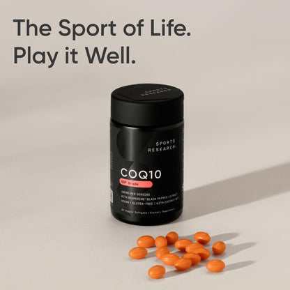 Sports Research CoQ10 Dietary Supplement 30 Veggie Softgels