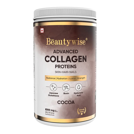 Beautywise Advanced Marine Collagen Proteins Powder | With Hyaluronic Acid, Japanese Glutathione & Biotin | Helps Keep Hair, Nail, Skin Healthy & Nourished | Easy To Mix (250Gm, Pack Of 1)