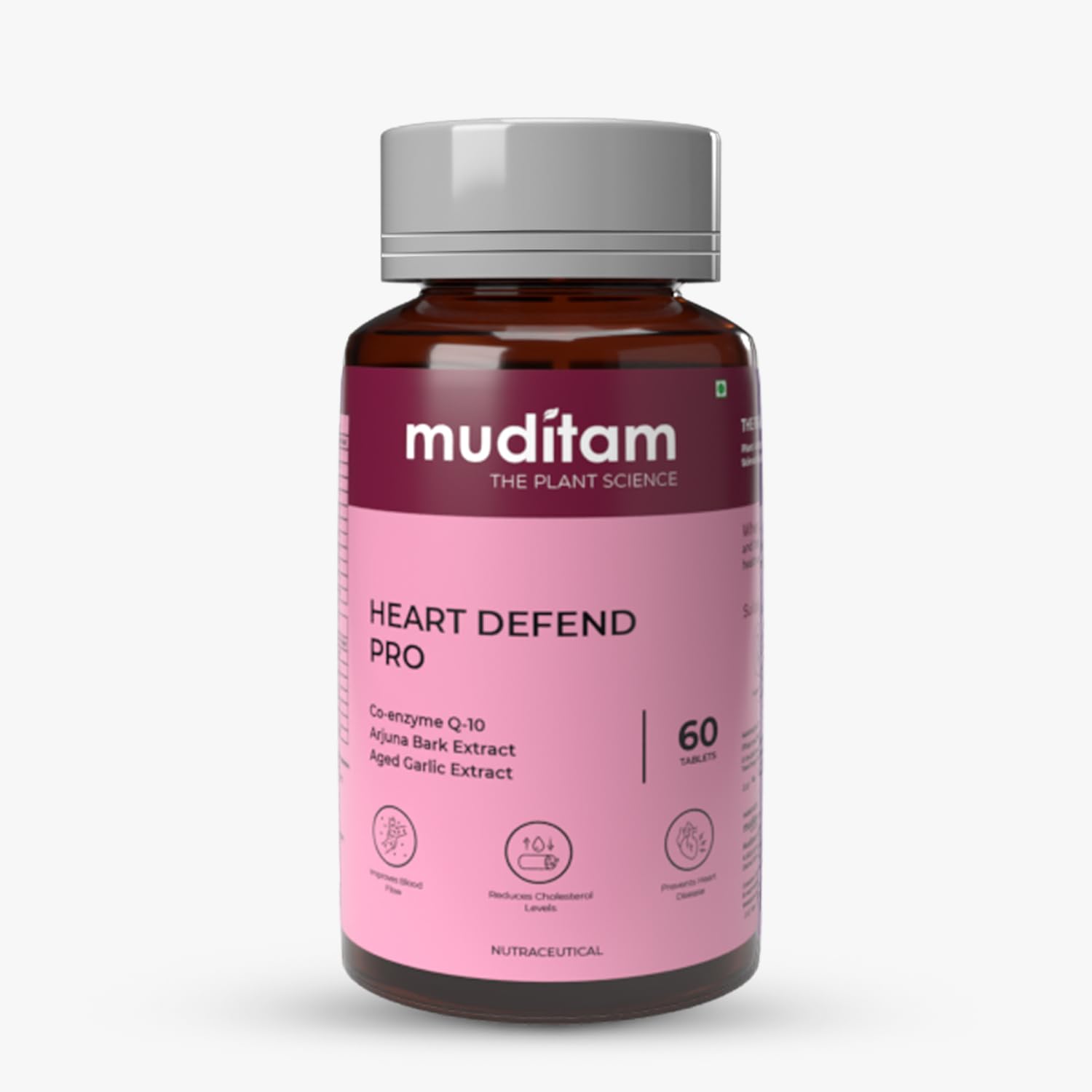 Muditam Ayurveda Heart Defend Pro – Heart Health & Cholesterol Support | 60 Tabl