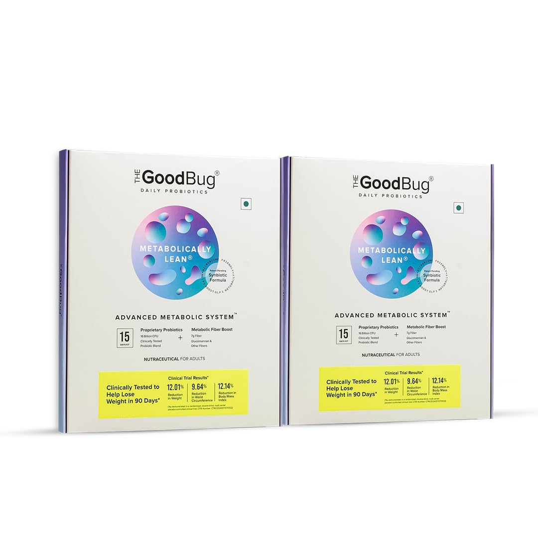 The Good Bug Metabolically Lean: Advance Metabolic System |Weight Loss For Women & Men | 16 b CFUs Probiotics Supplement + L-Carnitine + 7g Prebiotic Fiber | Boosts GLP1, Metabolism & Reduces Cravings Naturally | 30 Days Pack
