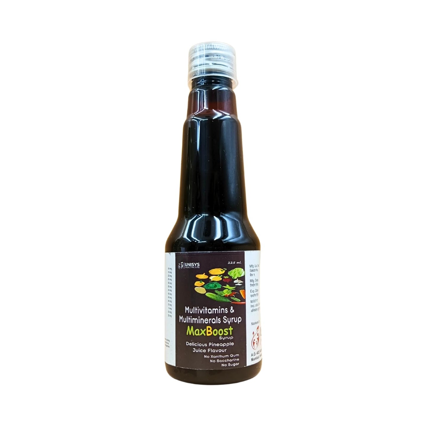 Herbshd MaxBoost Syrup For Multivitamin | Multimineral | Delicious Pineapple Flavour | 225ml | Pack of 2