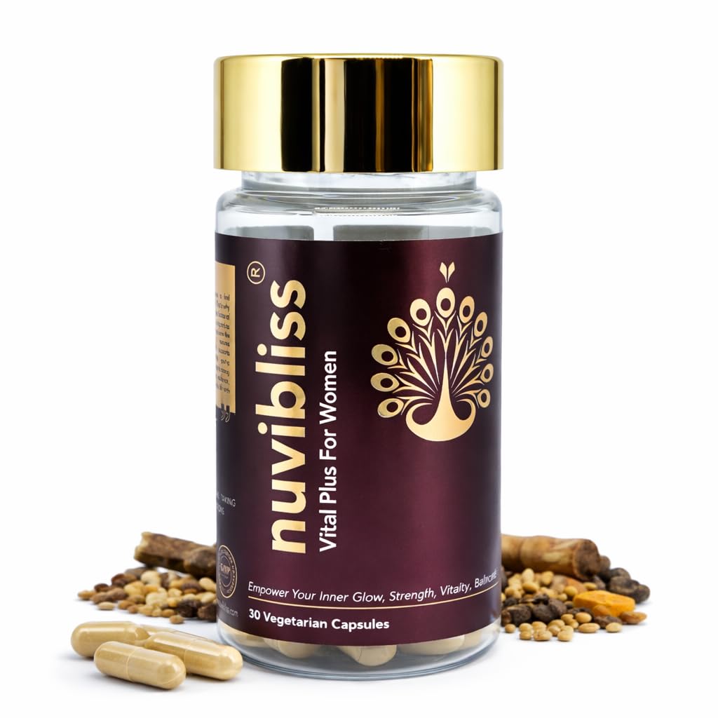 Nuvibliss Vital Plus For Women | Ayurvedic Herbal Supplement with Traditional Ingredients | Daily Support for Energy & Wellness | 30 Vegetarian Capsules