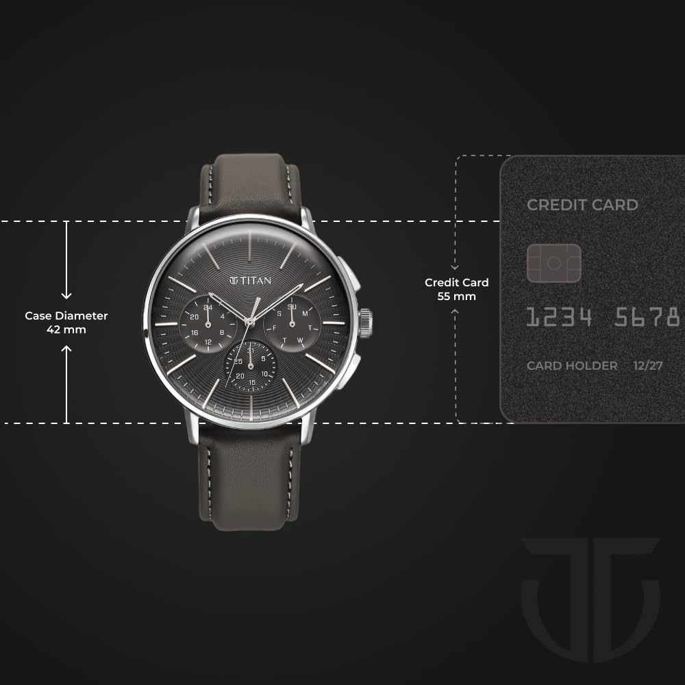 Titan Analog Anthracite Dial Men's Watch-90200SL02- image 2