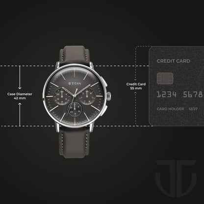 Titan Analog Anthracite Dial Men's Watch-90200SL02- image 2