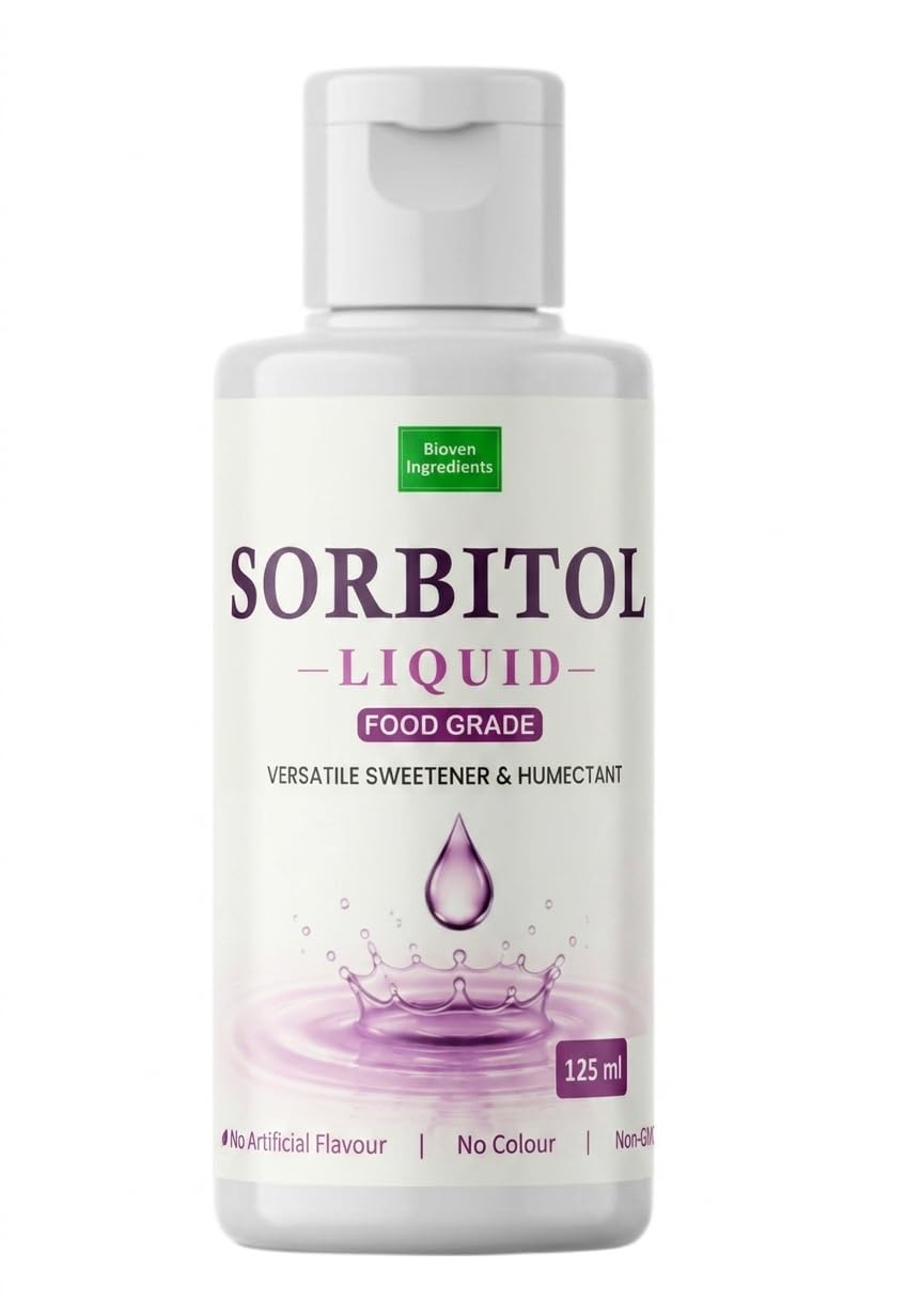 Bioven Ingredients Sorbitol Liquid, 100% Pure Supplement, No Filters/Binders, No Preservatives/Additives 125ml