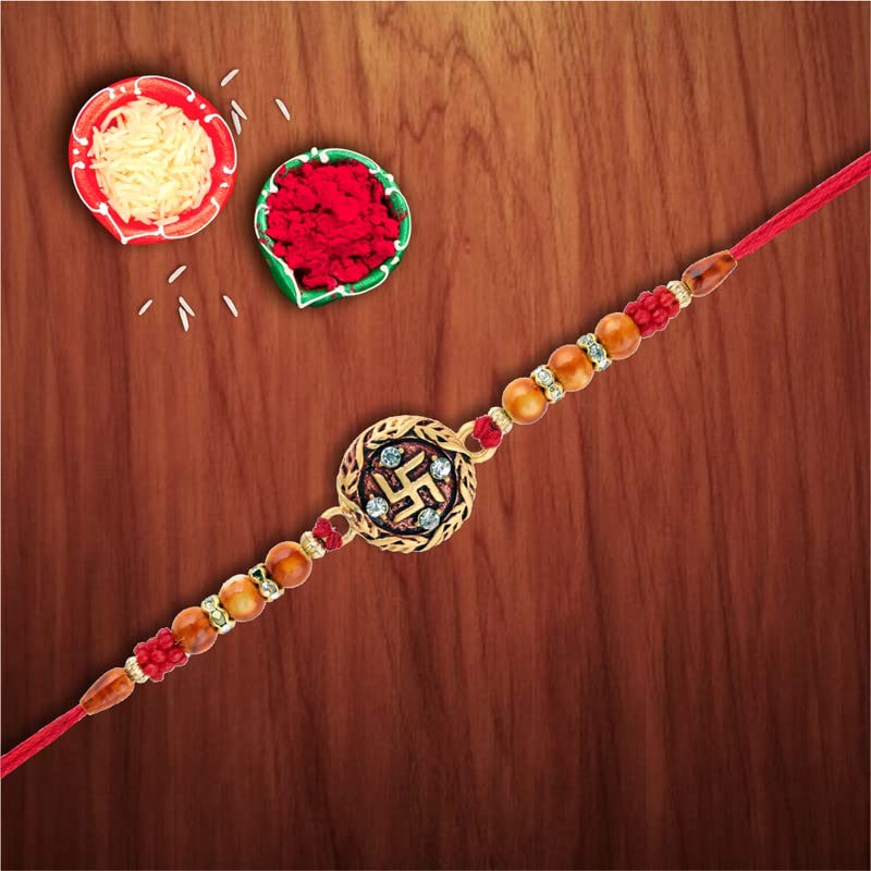 SFU E Com Cadbury Celebration Gift Box with Set Of 2 Rakhi | Rakhi Chocolate For Brother | Rakhi with Chocolates| Roli, Chawal, Chandan, Misri | 17