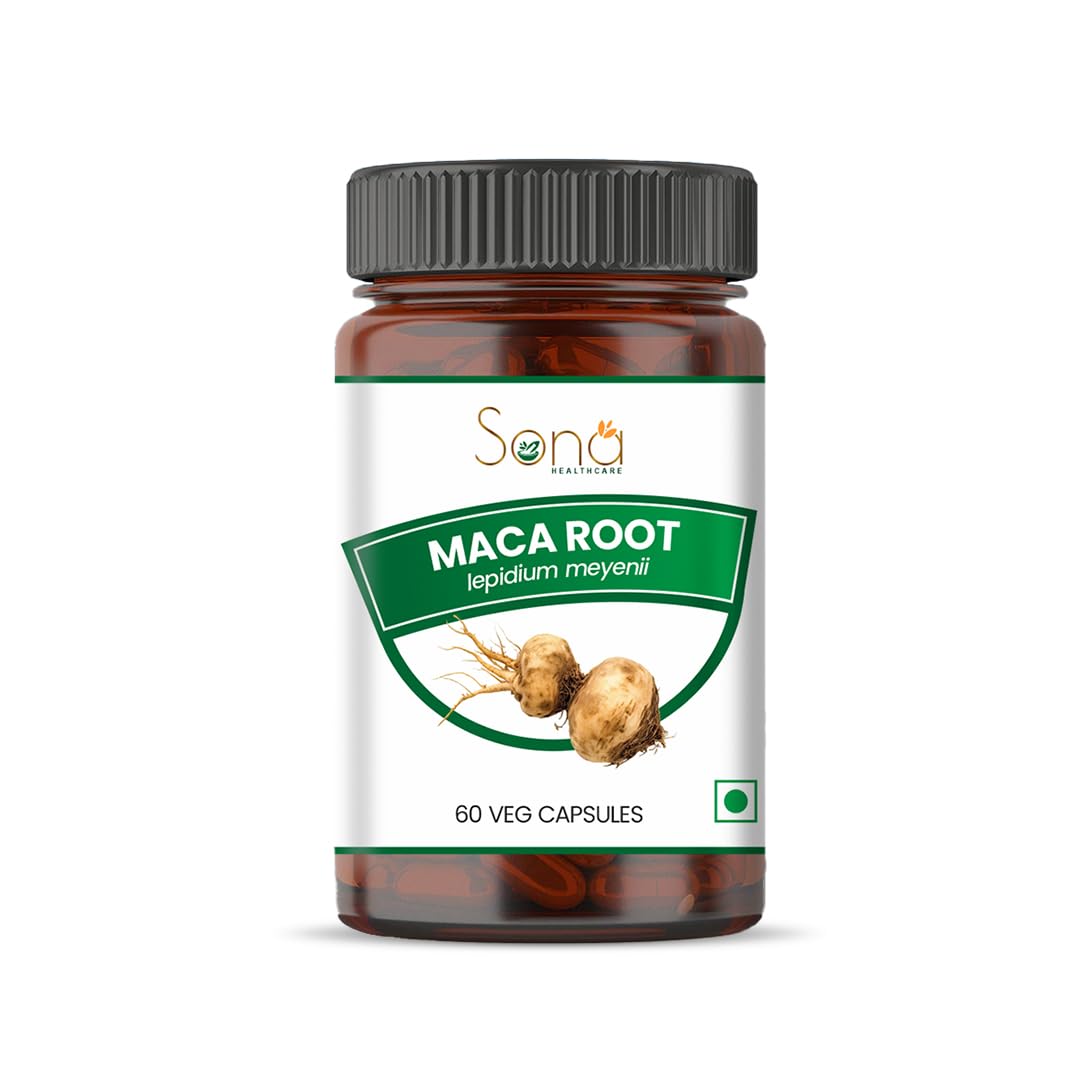 Sona Healthcare Maca Root Supplement, 500 Mg | 60 Veg Capsules