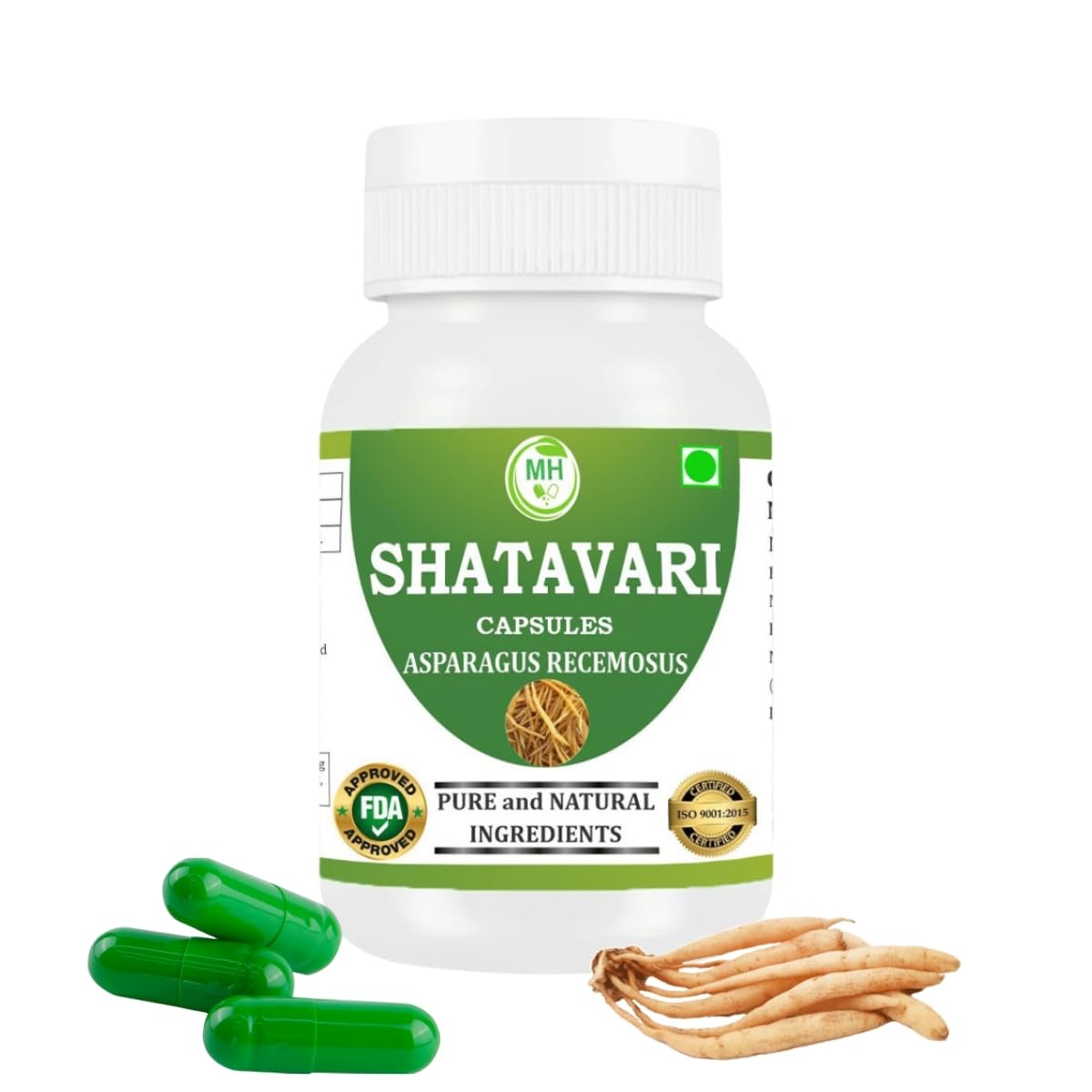 Morsan's Shatavari (Asparagus racemosus) Capsules, Pack of 60 x 500 mg. Veg. Capsules (1)