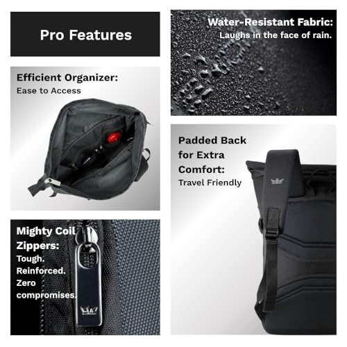 Gods Vajra Rolltop Travel Backpack with Antitheft Laptop Compartment an- image 4