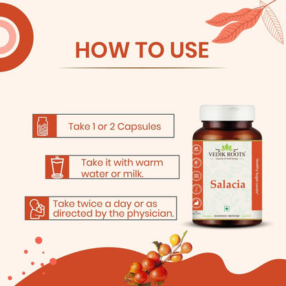 Vedikroots Salacia Oblonga Capsules – 60 Capsules | Supports Healthy Bl- image 6