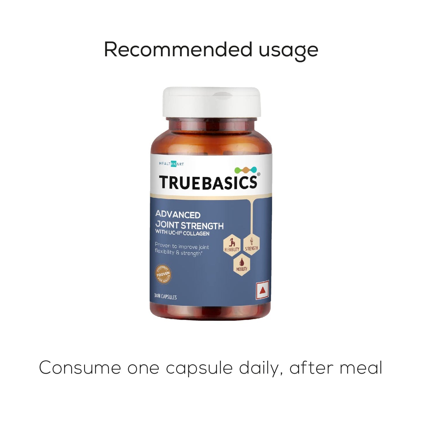 TrueBasics Advanced Joint Strength with UC-II Collagen 40mg (30 Capsules) | With Clinically Researched Ingredient | For Joint Strength, Flexibility and Mobility