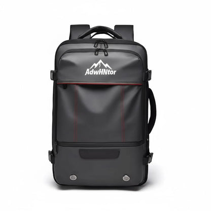 AdwHNtor|50L Expandable Vacuum Compression Travel Backpack|Carry-On Luggage|Waterproof Business Bag| Multifunctional 15.6’’ laptop Compartment|Daily & Adventure (Grey)